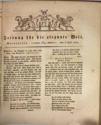 Zeitung für die elegante Welt Samstag 6. Juli 1811