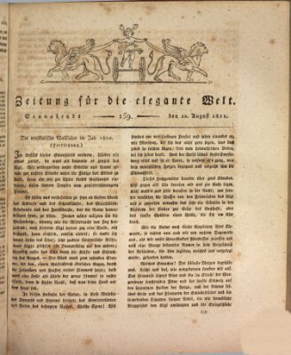Zeitung für die elegante Welt Samstag 10. August 1811