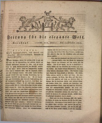 Zeitung für die elegante Welt Dienstag 22. Oktober 1811