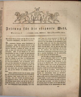 Zeitung für die elegante Welt Montag 4. November 1811