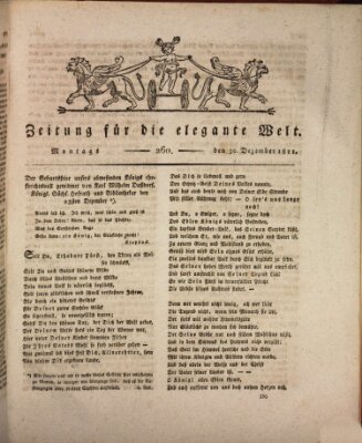 Zeitung für die elegante Welt Montag 30. Dezember 1811
