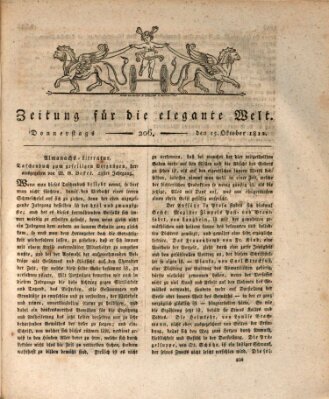 Zeitung für die elegante Welt Donnerstag 15. Oktober 1812