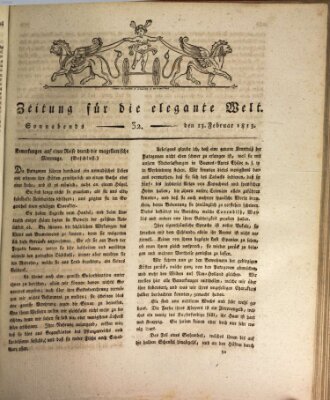 Zeitung für die elegante Welt Samstag 13. Februar 1813
