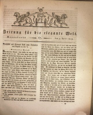 Zeitung für die elegante Welt Samstag 3. April 1813