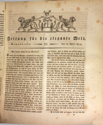 Zeitung für die elegante Welt Samstag 17. April 1813