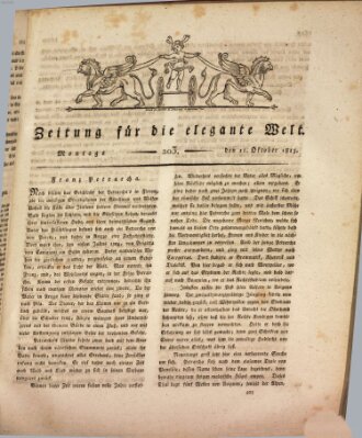 Zeitung für die elegante Welt Montag 11. Oktober 1813
