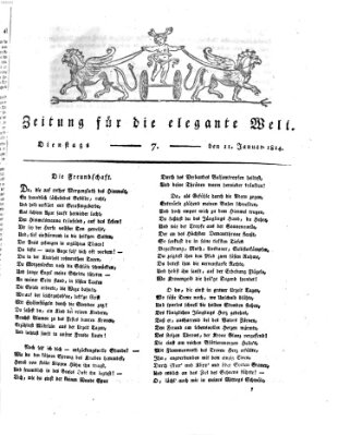 Zeitung für die elegante Welt Dienstag 11. Januar 1814