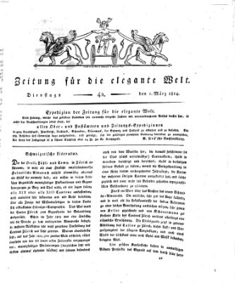 Zeitung für die elegante Welt Dienstag 1. März 1814
