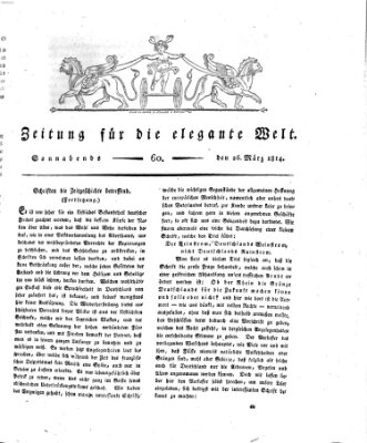 Zeitung für die elegante Welt Samstag 26. März 1814