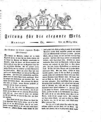 Zeitung für die elegante Welt Montag 28. März 1814