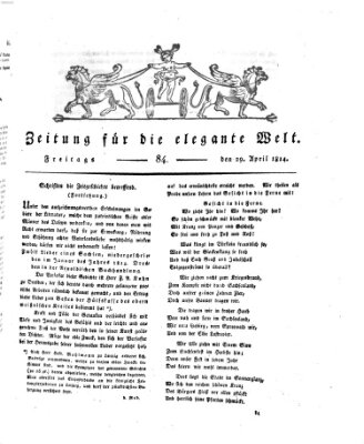 Zeitung für die elegante Welt Freitag 29. April 1814