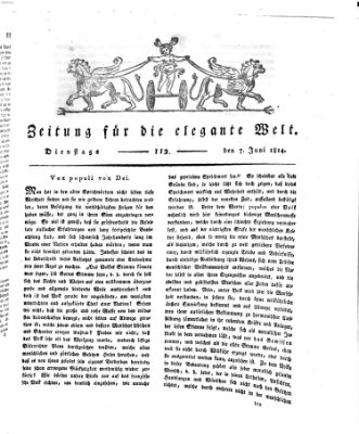 Zeitung für die elegante Welt Dienstag 7. Juni 1814