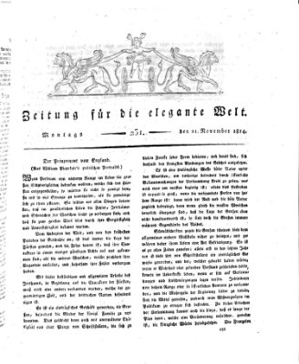 Zeitung für die elegante Welt Montag 21. November 1814