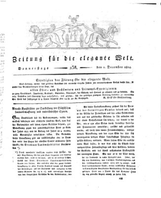 Zeitung für die elegante Welt Donnerstag 1. Dezember 1814
