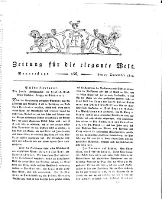 Zeitung für die elegante Welt Donnerstag 29. Dezember 1814