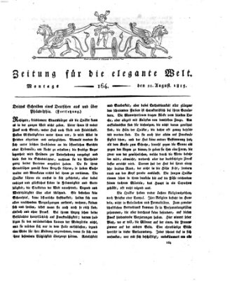 Zeitung für die elegante Welt Montag 21. August 1815