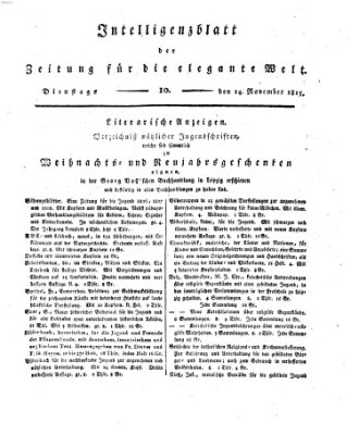Zeitung für die elegante Welt Dienstag 14. November 1815