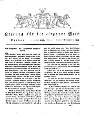 Zeitung für die elegante Welt Montag 27. November 1815