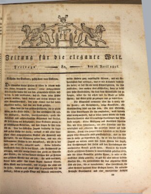 Zeitung für die elegante Welt Freitag 26. April 1816