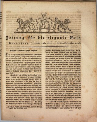 Zeitung für die elegante Welt Donnerstag 14. November 1816