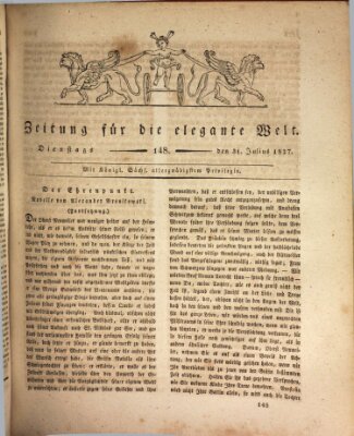 Zeitung für die elegante Welt Dienstag 31. Juli 1827