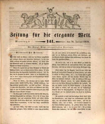 Zeitung für die elegante Welt Montag 21. Juli 1828