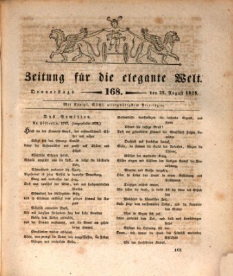 Zeitung für die elegante Welt Donnerstag 28. August 1828