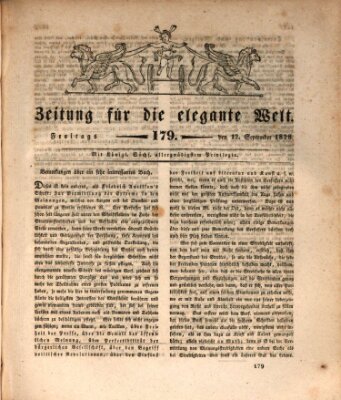 Zeitung für die elegante Welt Freitag 12. September 1828