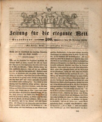 Zeitung für die elegante Welt Samstag 11. Oktober 1828