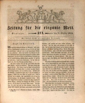 Zeitung für die elegante Welt Montag 27. Oktober 1828