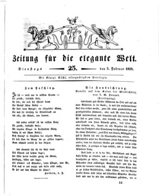 Zeitung für die elegante Welt Dienstag 3. Februar 1829