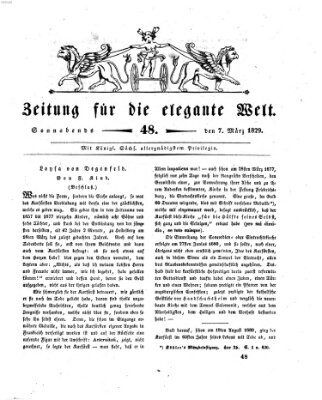 Zeitung für die elegante Welt Samstag 7. März 1829