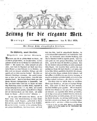 Zeitung für die elegante Welt Montag 4. Mai 1829