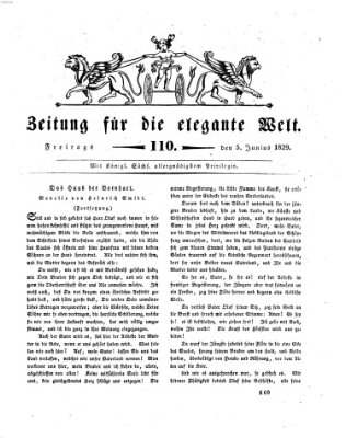 Zeitung für die elegante Welt Freitag 5. Juni 1829
