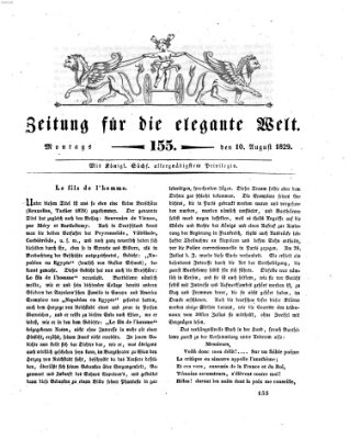 Zeitung für die elegante Welt Montag 10. August 1829