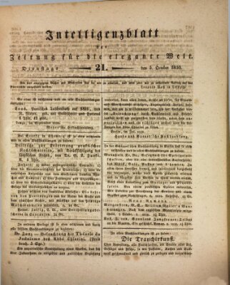 Zeitung für die elegante Welt Dienstag 5. Oktober 1830