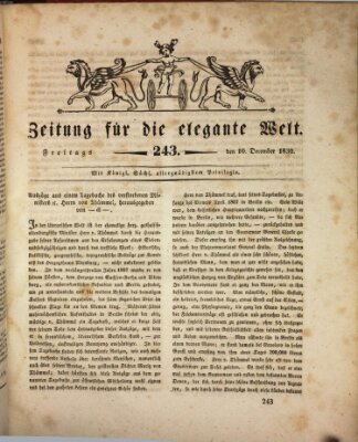 Zeitung für die elegante Welt Freitag 10. Dezember 1830