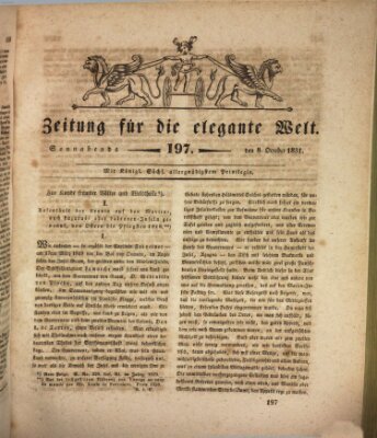 Zeitung für die elegante Welt Samstag 8. Oktober 1831