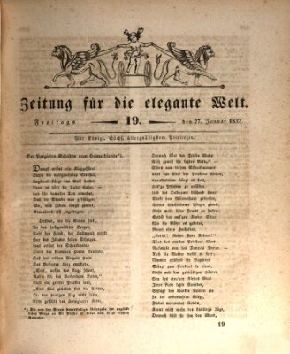 Zeitung für die elegante Welt Freitag 27. Januar 1832