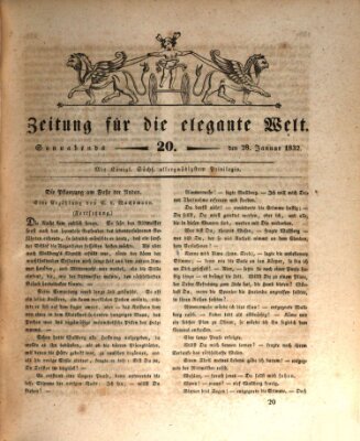 Zeitung für die elegante Welt Samstag 28. Januar 1832