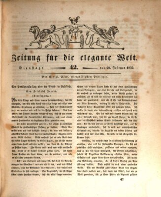 Zeitung für die elegante Welt Dienstag 28. Februar 1832