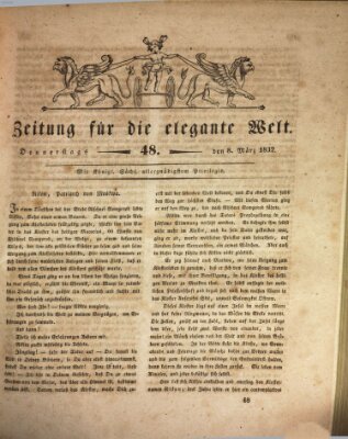 Zeitung für die elegante Welt Donnerstag 8. März 1832