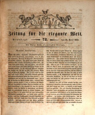 Zeitung für die elegante Welt Dienstag 10. April 1832