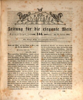 Zeitung für die elegante Welt Donnerstag 26. Juli 1832