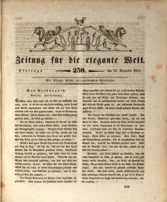 Zeitung für die elegante Welt Freitag 21. Dezember 1832