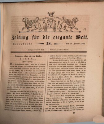 Zeitung für die elegante Welt Samstag 25. Januar 1834