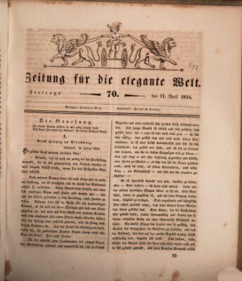 Zeitung für die elegante Welt Freitag 11. April 1834