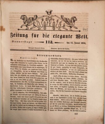 Zeitung für die elegante Welt Donnerstag 12. Juni 1834