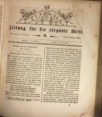 Zeitung für die elegante Welt Donnerstag 8. Januar 1835