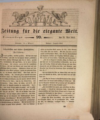 Zeitung für die elegante Welt Donnerstag 21. Mai 1835